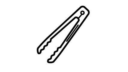 Obraz premium Simple Line Drawing of Nail Clippers.