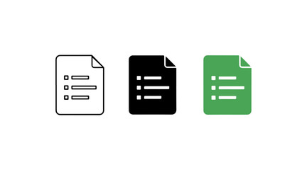Three document icons