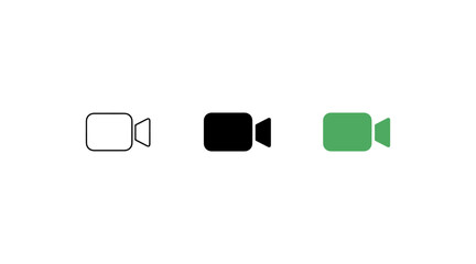 Three video camera icons