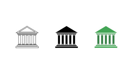 Three classical architecture columns