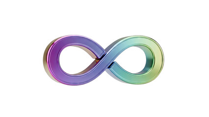 Metallic Infinity Symbol with Gradient Colors
