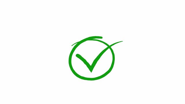 Doodle Tick Mark Motion &ndash; Handdrawn Approval Symbol Overlay 4K