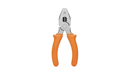 Orange Grip Pliers Isolated on White Background