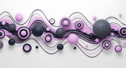 Contemporary flowing geometric arrangement with dynamic dimensional forms