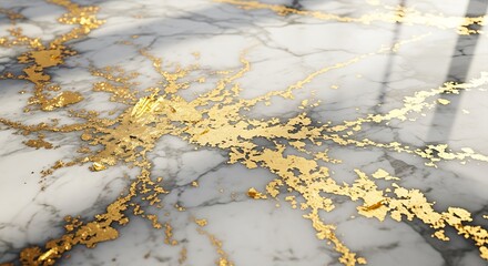 Elegant marble texture with golden splashes for sophisticated backgrounds