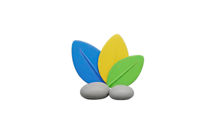 Abstract Leaf and Stone Sculpture