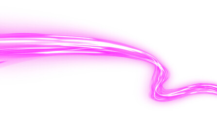 Glowing Neon Magenta Light Lines Forming Fluid Abstract Motion