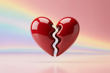 Broken heart symbolizing love and relationship challenges