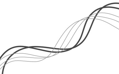 Black line wave wavy swirl curve artline