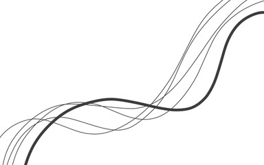Black line wave wavy swirl curve artline