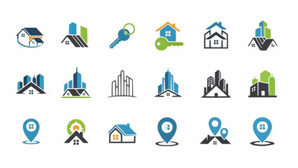 Real Estate Logo Collection - Modern Designs for Property and Construction Businesses.