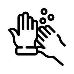 Fototapeta premium hand wash line icon