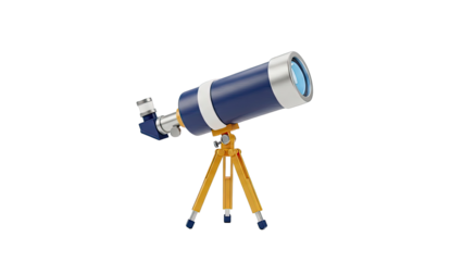 Cartoon Telescope on a Tripod