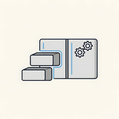 Server Rack Configuration with Gears Icon.
