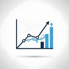 Business Graph Showing Increasing Trend and Growth.