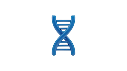 Blue 3D DNA Double Helix Illustration