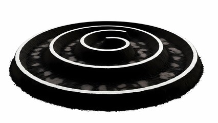 Spiraling Design Powerfully Captures Attention In Black and White