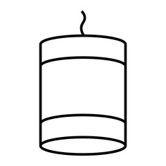 Chinese red firecracker outline icon for Lunar New Year celebration isolated on transparent background.