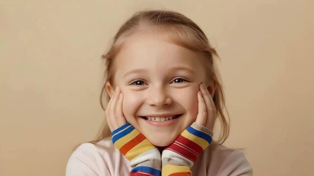 Beautiful girl with different socks