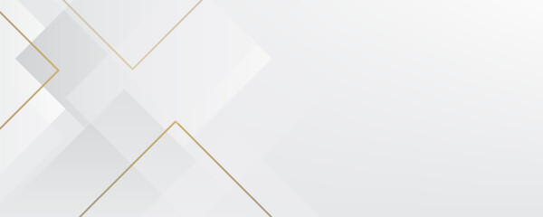 Luxury gold and white background, abstract decoration, golden pattern, halftone gradients, 3d vector illustration. White, grey, gold lines cover template, geometric shapes, modern minimal banner