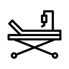 hospital bed line icon