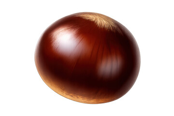 Obraz premium Fresh glossy chestnut presenting autumn, food, and healthy eating concepts, isolated on a transparent background