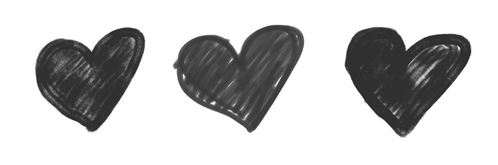 Romantic Abstract Heart Scribbles Background for Love Theme