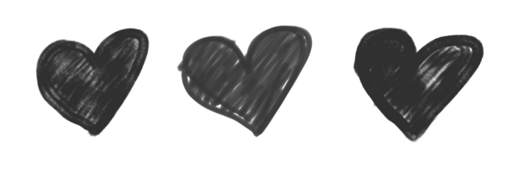 Romantic Abstract Heart Scribbles Background for Love Theme