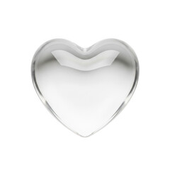 3d heart shape icon isolated on transparent background