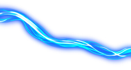 Naklejka premium Futuristic Digital Blue Light Flow for Modern Technology Concepts