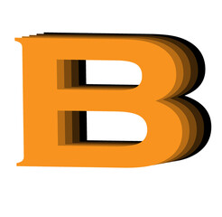 alphabet letter B letter with effect.
