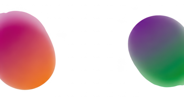 Colorful gradient spheres isolated on transparent background - Powered by Adobe