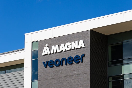 Sign of MAGNA and Veoneer joint venture company , one of the largest automotive suppliers loacteed in Michigan.