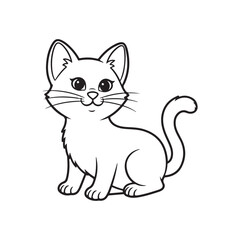 Fototapeta premium vector illustration of a cat