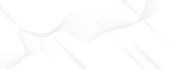 Modern abstract white background with soft diagonal lines and dotted halftone texture. Clean minimal design template for business, technology, corporate, digital, or presentation projects.