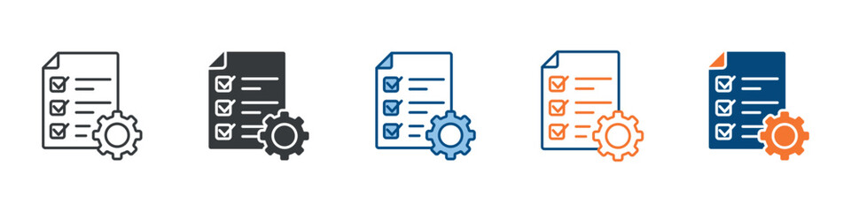 Obraz premium Project Management Icon Set Multiple Style Collection 