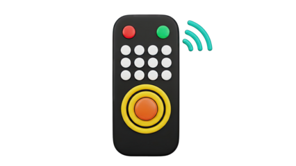 3D Remote Control with Signal Icon