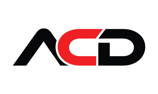 
abstract creative ACD letter logo vector design.