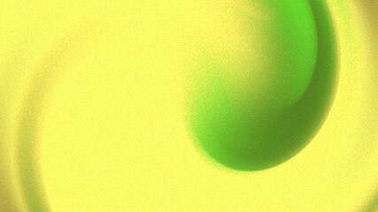 Vibrant green sphere on a bright yellow background with subtle shadow. - Powered by Adobe