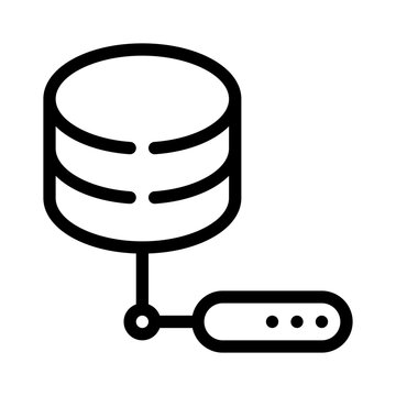 database server line icon