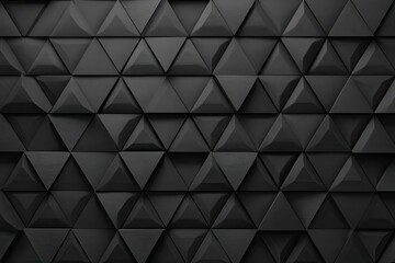 Dark, geometric, three-dimensional triangular pattern with subtle shadows