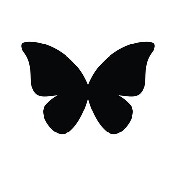 Black butterfly silhouette Vector