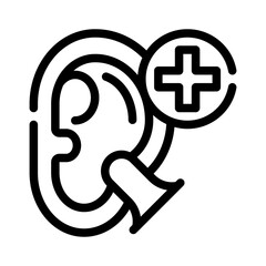 hearing aid line icon