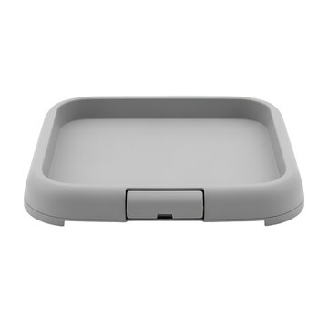 Gray bedpan for hospital patient isolated on transparent background medical equipment
