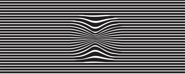 Black and white abstract poster design with liquid lines