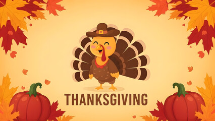 Adorable Thanksgiving themed design celebrating gratitude and seasonal joy