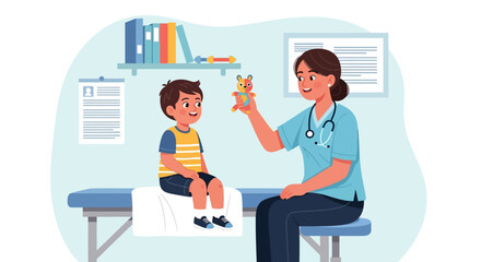 Doctor Examining Young Patient.