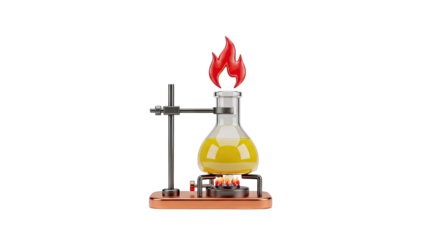 Chemical Experiment: Heating a Flask of Liquid
