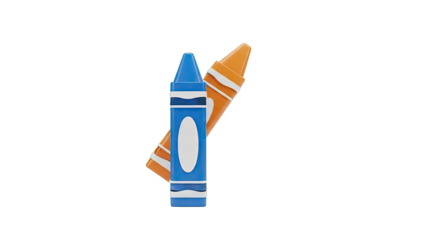 Blue and Orange Crayons