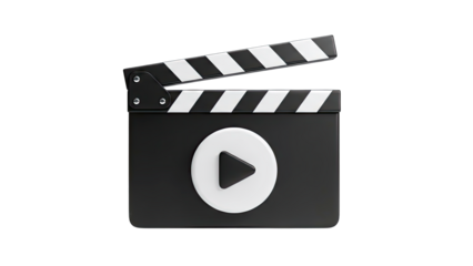 Clapperboard with Play Button Icon